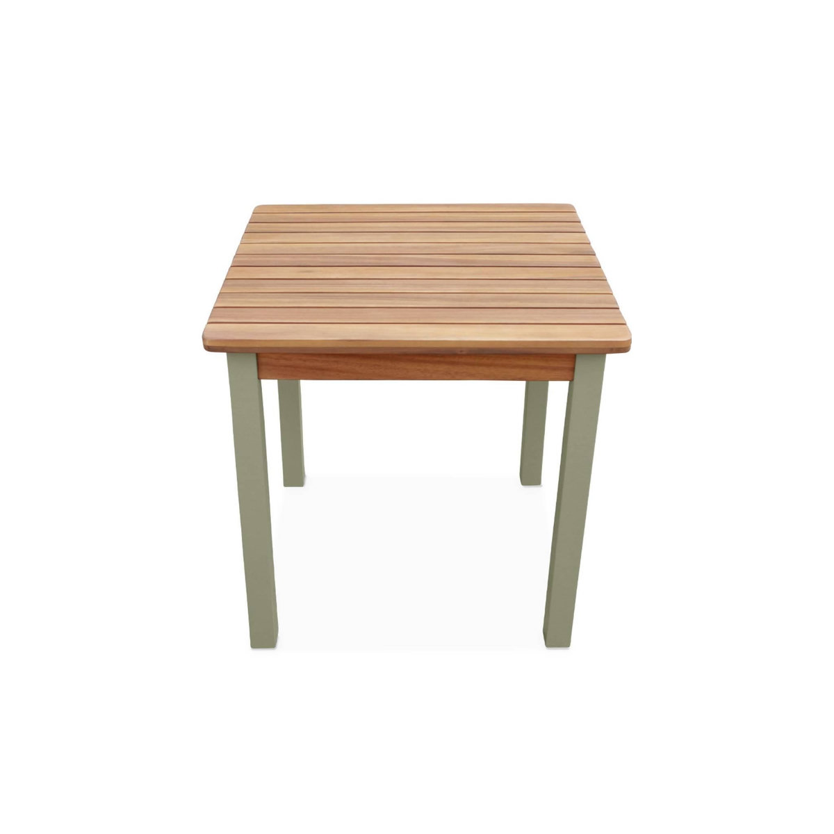 SWEEEK Table de jardin enfant, table en bois d'acacia, intérieur et extérieur avec 2 chaises