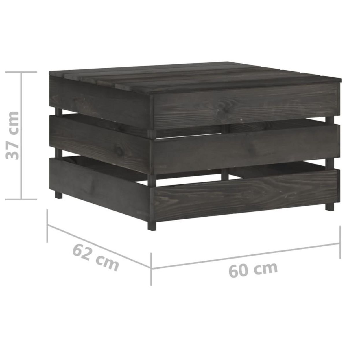VIDAXL Table palette de jardin Bois de pin impregne