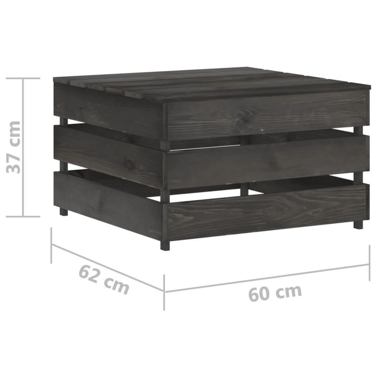 VIDAXL Table palette de jardin Bois de pin impregne