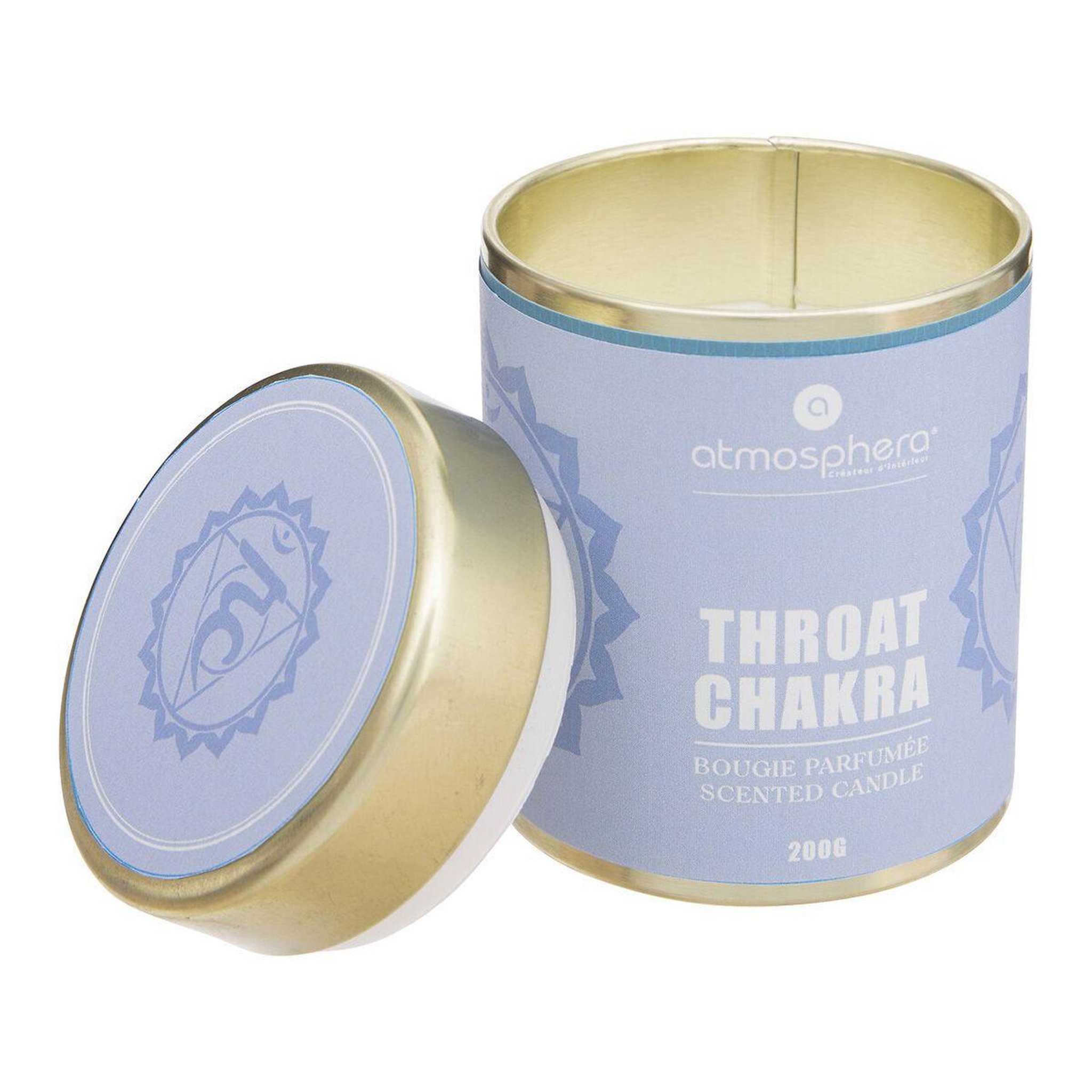 Voir la diapositive 2 : ATMOSPHERA Bougie parfumée  chakra  200g bleu gorge