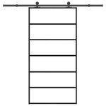 VIDAXL Porte coulissante et quincaillerie ESG verre et aluminium