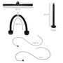 Voir la diapositive 3 : HOMCOM Station de musculation - station de traction poulie haute à fixer au plafond - barre traction et autres accessoires inclus