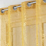 Voir la diapositive 2 : Paris Prix Rideau Voilage à Œillets  Belflor  140x240cm Jaune