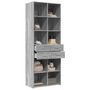 Voir la diapositive 3 : VIDAXL Buffet haut sonoma gris 70x42,5x185 cm bois d'ingenierie