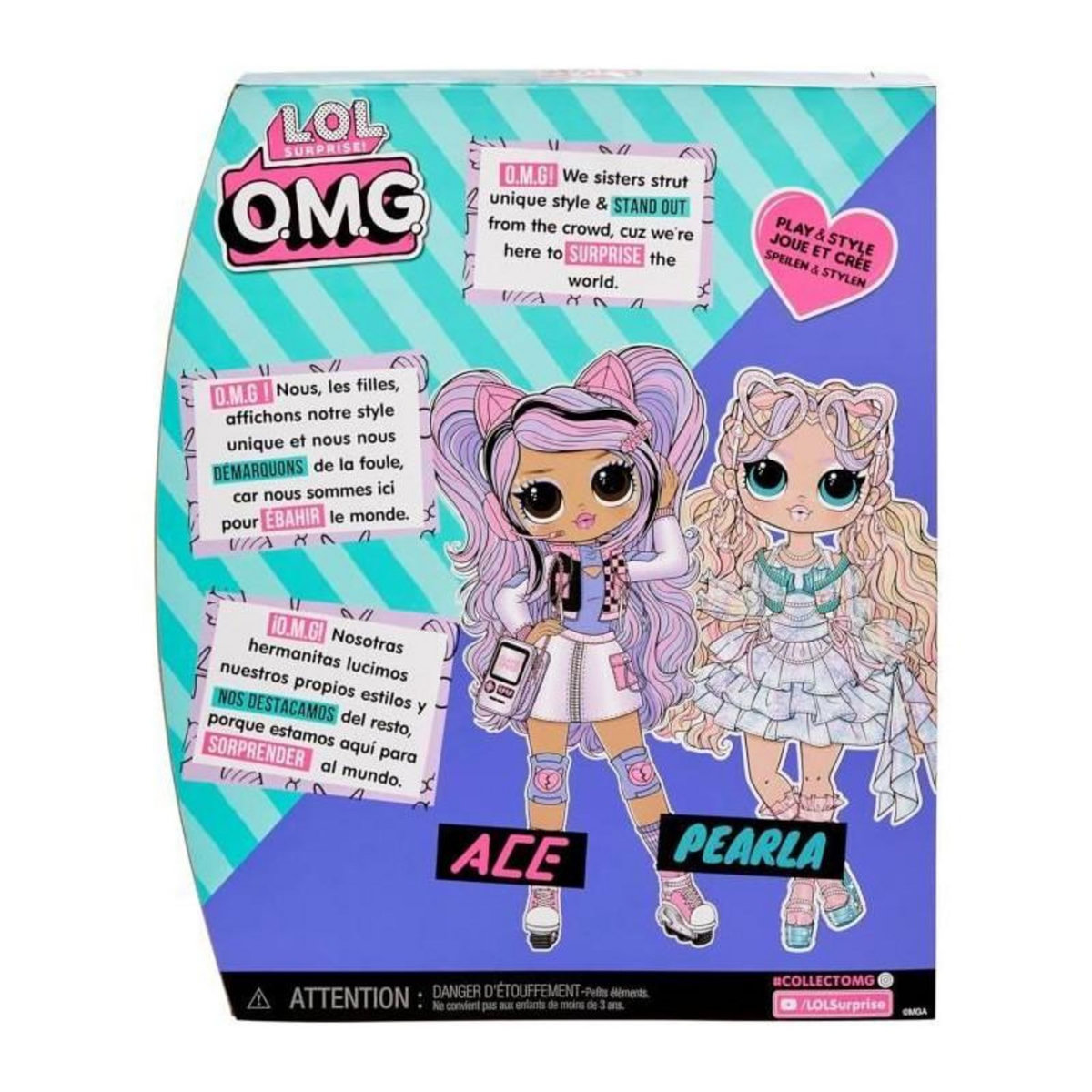 L.O.L. SURPRISE! L.O.L. Surprise OMG - Poupée mannequin - Ace - Poupée 24 cm et accessoires - Des 3ans