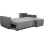 Voir la diapositive 3 : MARKET24 Canapé d'angle convertible réversible 3-4 places PHARELL - velours côtelé Anthracite - Coffre de rangement - L224 x P155 x H