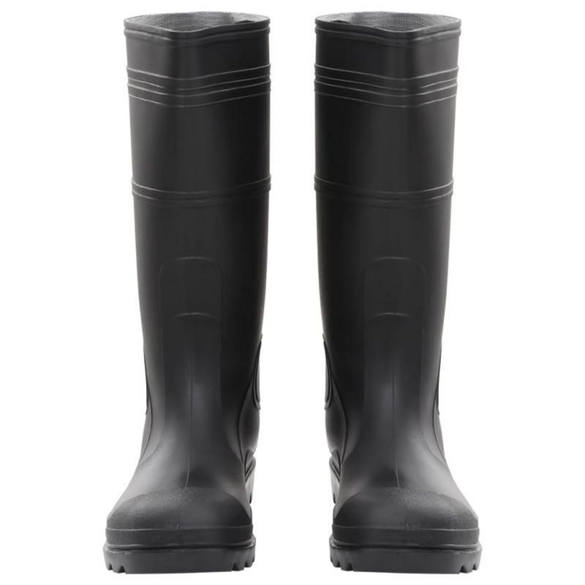 VIDAXL Bottes de pluie noir taille 44 PVC