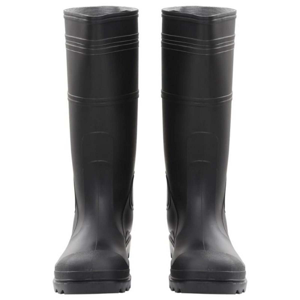 VIDAXL Bottes de pluie noir taille 44 PVC