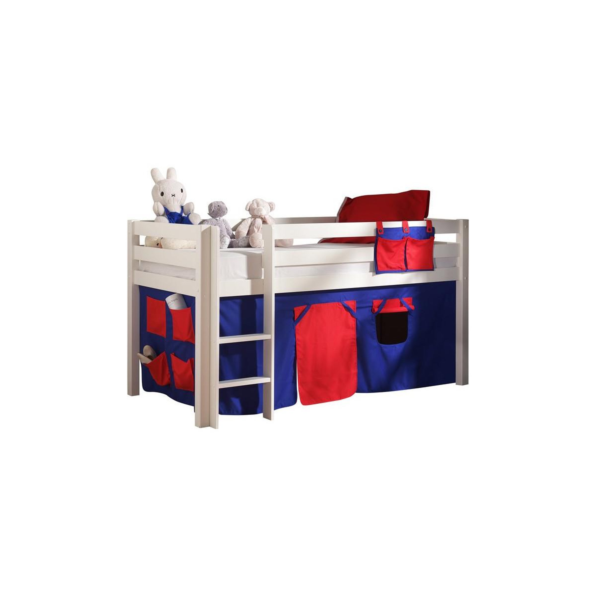 Paris Prix Lit enfant  pino rouge  90x200cm blanc