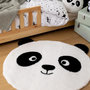 Voir la diapositive 3 : Atmosphera Kids Tapis Enfant Rond  Panda  100cm Blanc & Noir