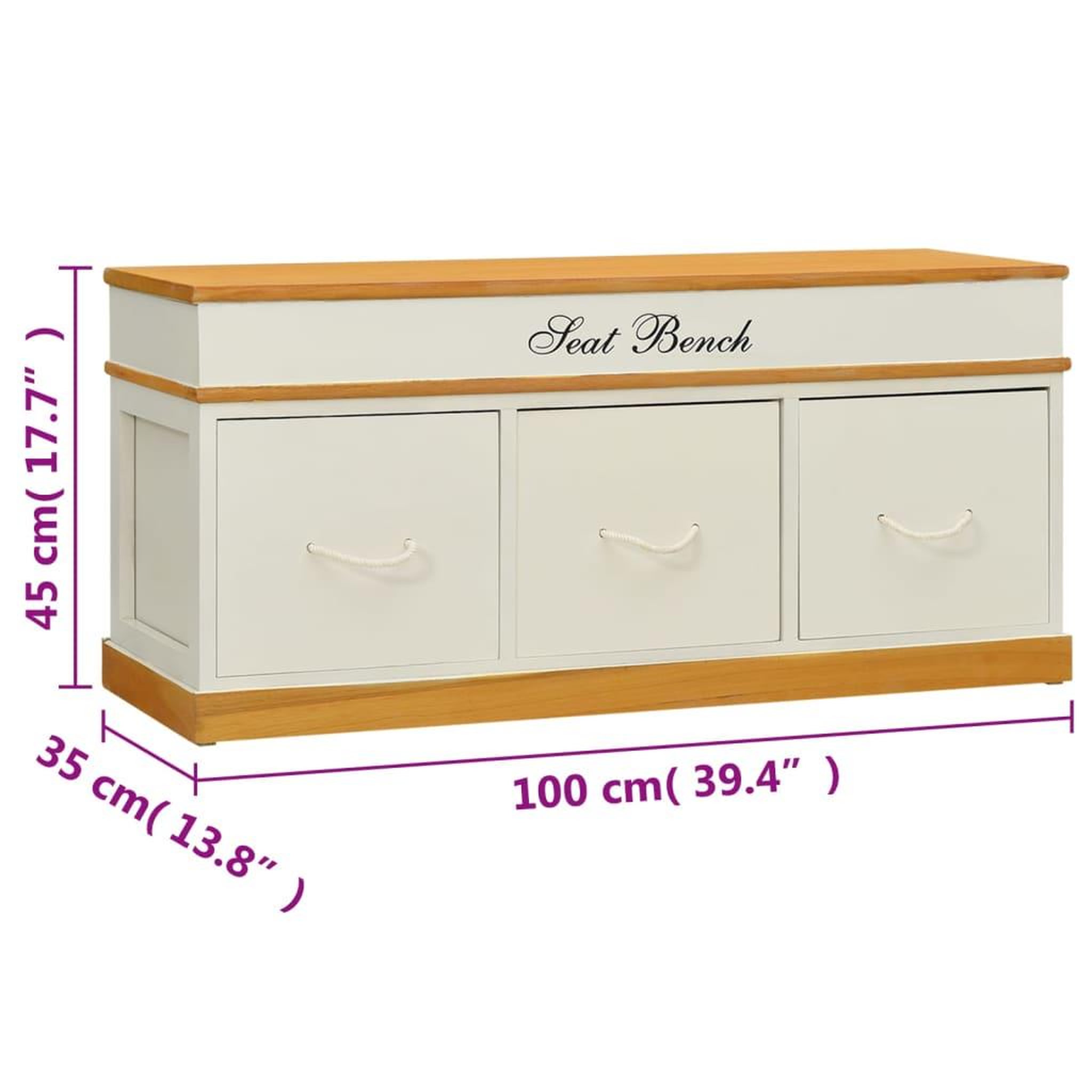 Voir la diapositive 6 : VIDAXL Banc d'entree de rangement a chaussures