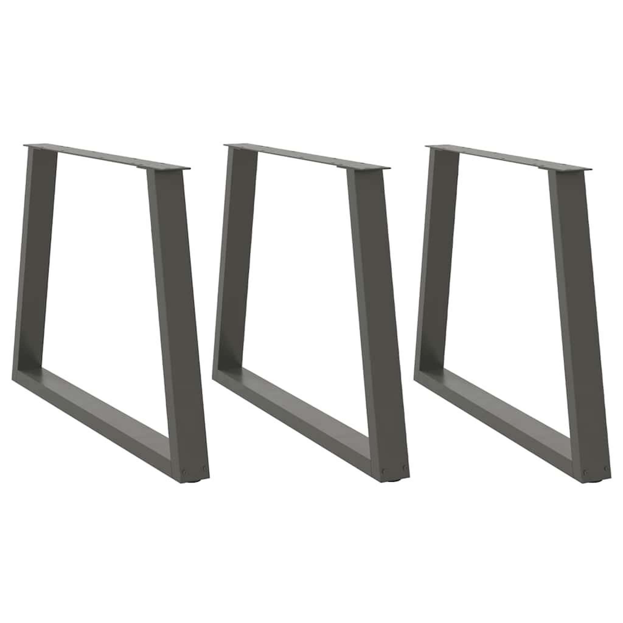 VIDAXL Pieds de table a manger forme de V 3 pcs 90x(72-73,3) cm acier