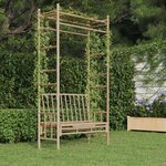 VIDAXL Banc de jardin avec pergola 116 cm Bambou