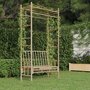 Voir la diapositive 1 : VIDAXL Banc de jardin avec pergola 116 cm Bambou