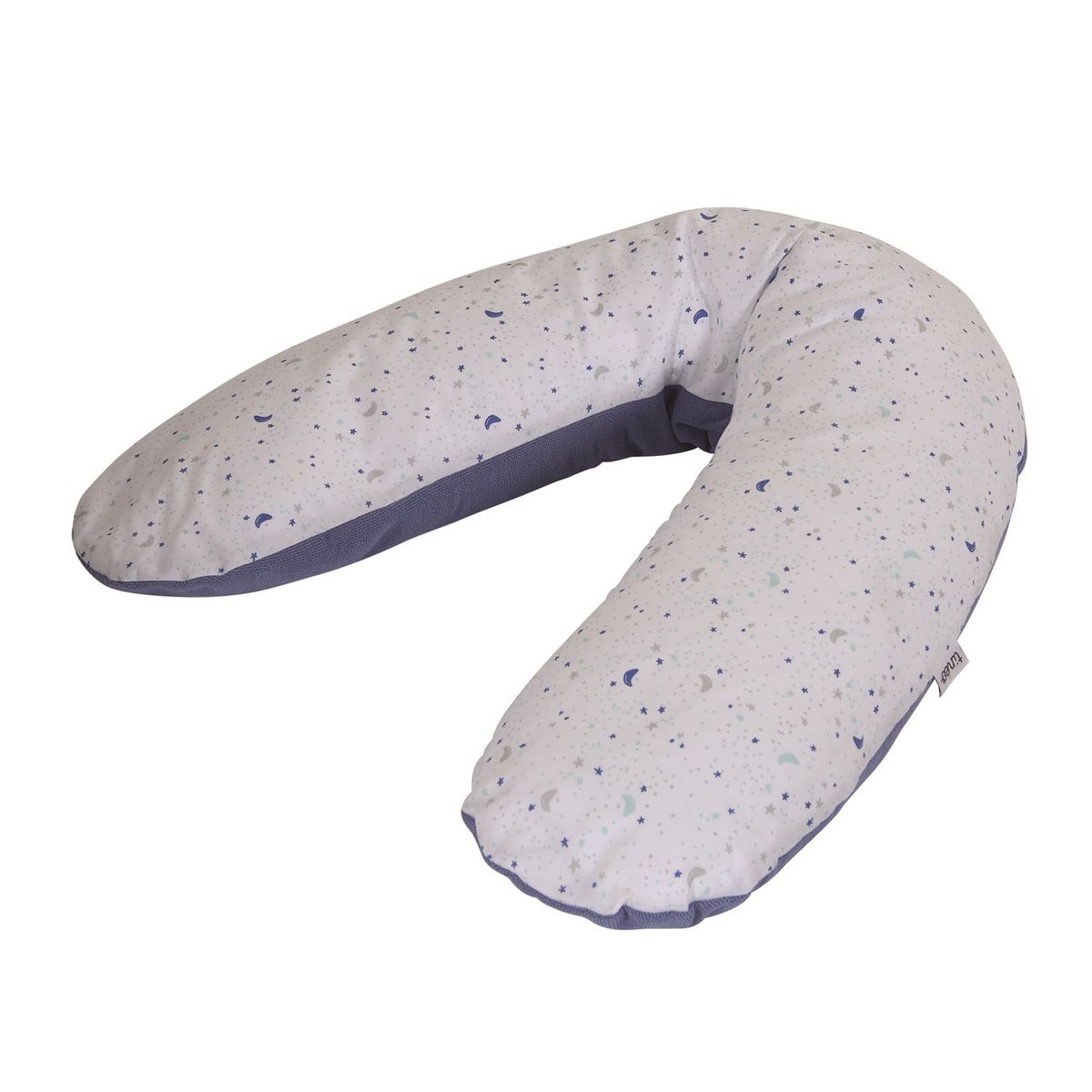 TINEO Coussin de maternité 2 en 1 en éponge microfibre bleu