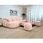Voir la diapositive 5 : BEST MOBILIER Mahina - canapé panoramique en u 7 places - convertible avec coffre - en tissu bouclette