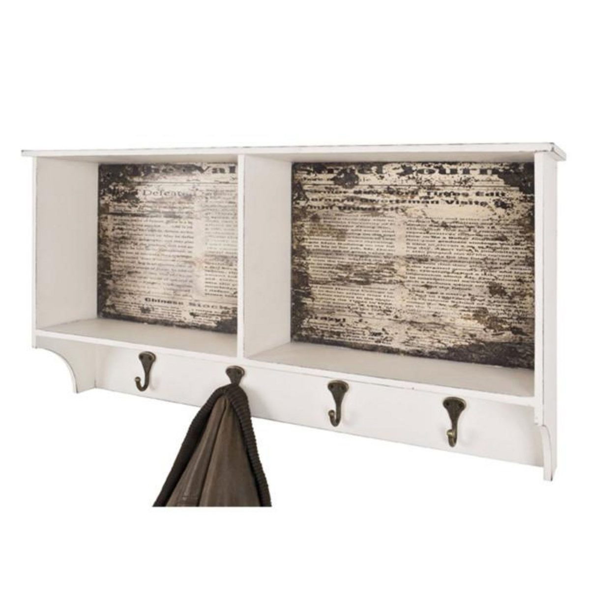 Paris Prix Patère Murale 4 Crochets  Wall Street  76cm Blanc