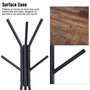 Voir la diapositive 5 : HOMCOM HOMCOM Porte-manteau trépied style industriel branches 2 étagères + 6 patères dim. 52L x 46l x 182H cm métal noir panneaux particules boisés
