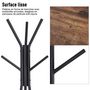 Voir la diapositive 5 : HOMCOM HOMCOM Porte-manteau trépied style industriel branches 2 étagères + 6 patères dim. 52L x 46l x 182H cm métal noir panneaux particules boisés