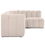 Voir la diapositive 5 : LISA DESIGN Debbie - canapé modulable d'angle droit 4 places avec accoudoir en tissu texturé