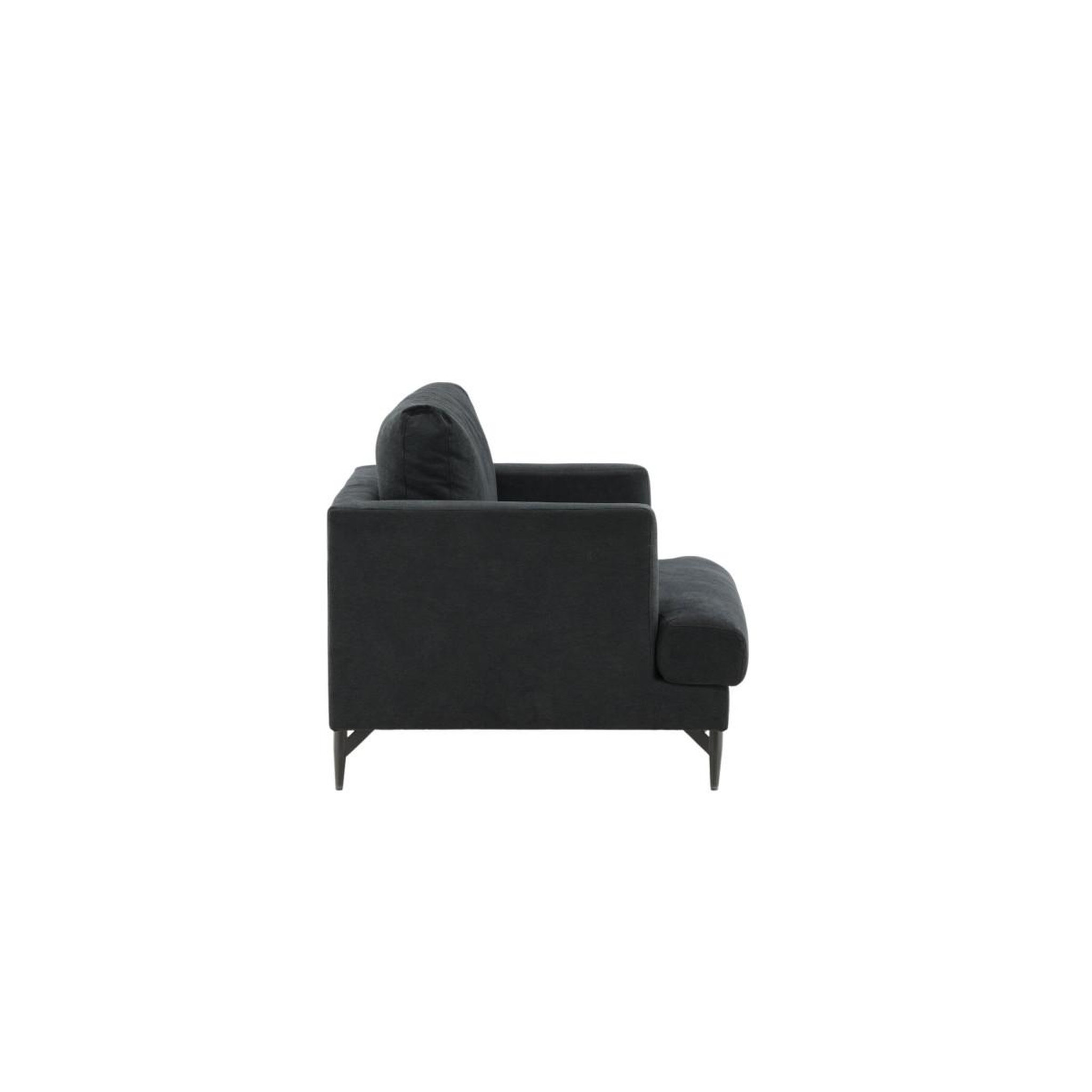 Voir la diapositive 3 : Paris Prix Fauteuil en tissu  sofia  104cm noir