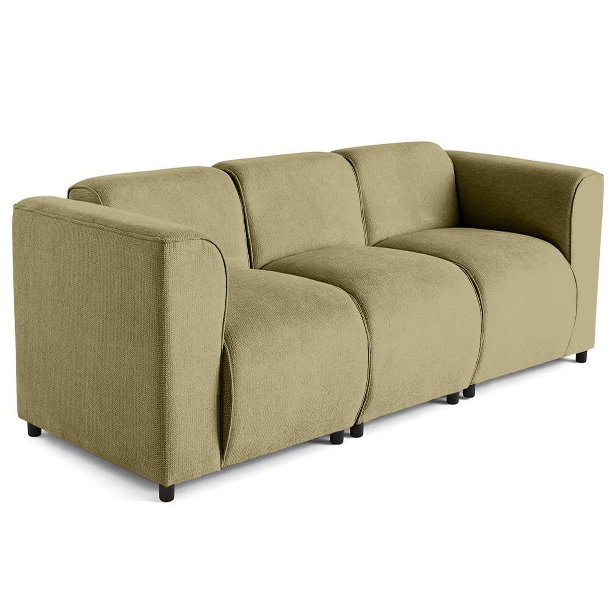 Voir la diapositive 2 : LISA DESIGN Suaro - canapé modulable 3 places en tissu texturé