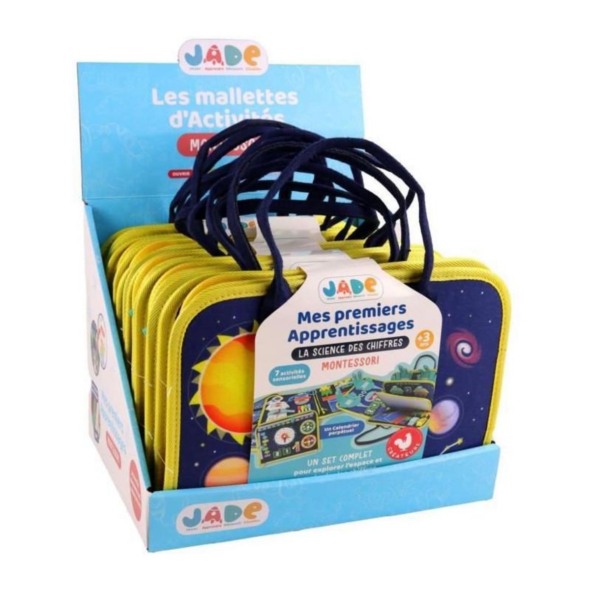 MGM Pochette d'Activitées Espace - Montessori - JADE - Jeu Educatif - Voyage - Sensoriel - Jeu Pour Enfant - Design Français
