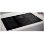 Voir la diapositive 1 : Whirlpool Table de cuisson aspirante induction 83cm 4 feux 7500w noir - WVH92K/1