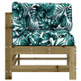 Voir la diapositive 3 : VIDAXL Canape d'angle avec coussins bois de pin impregne