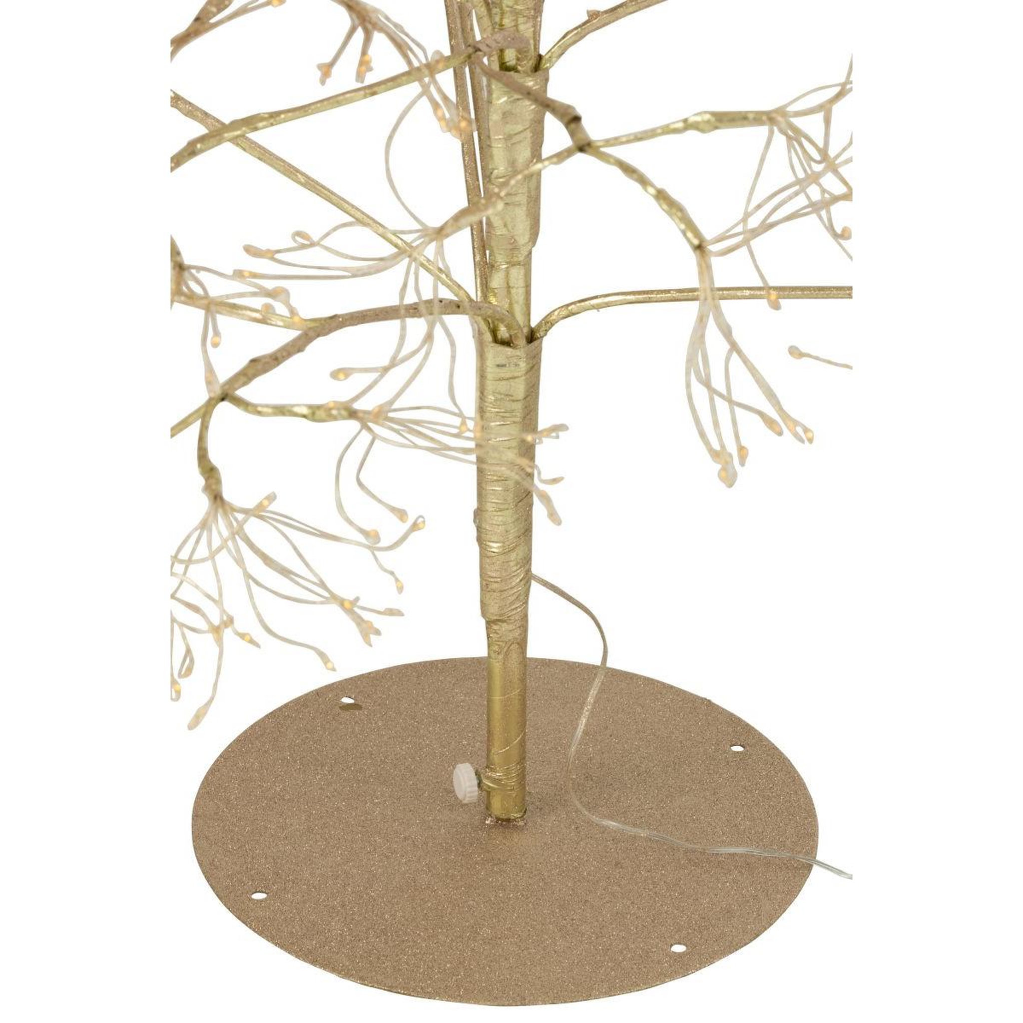 Voir la diapositive 2 : J-LINE Sapin en métal 2700 led  howard  210cm doré