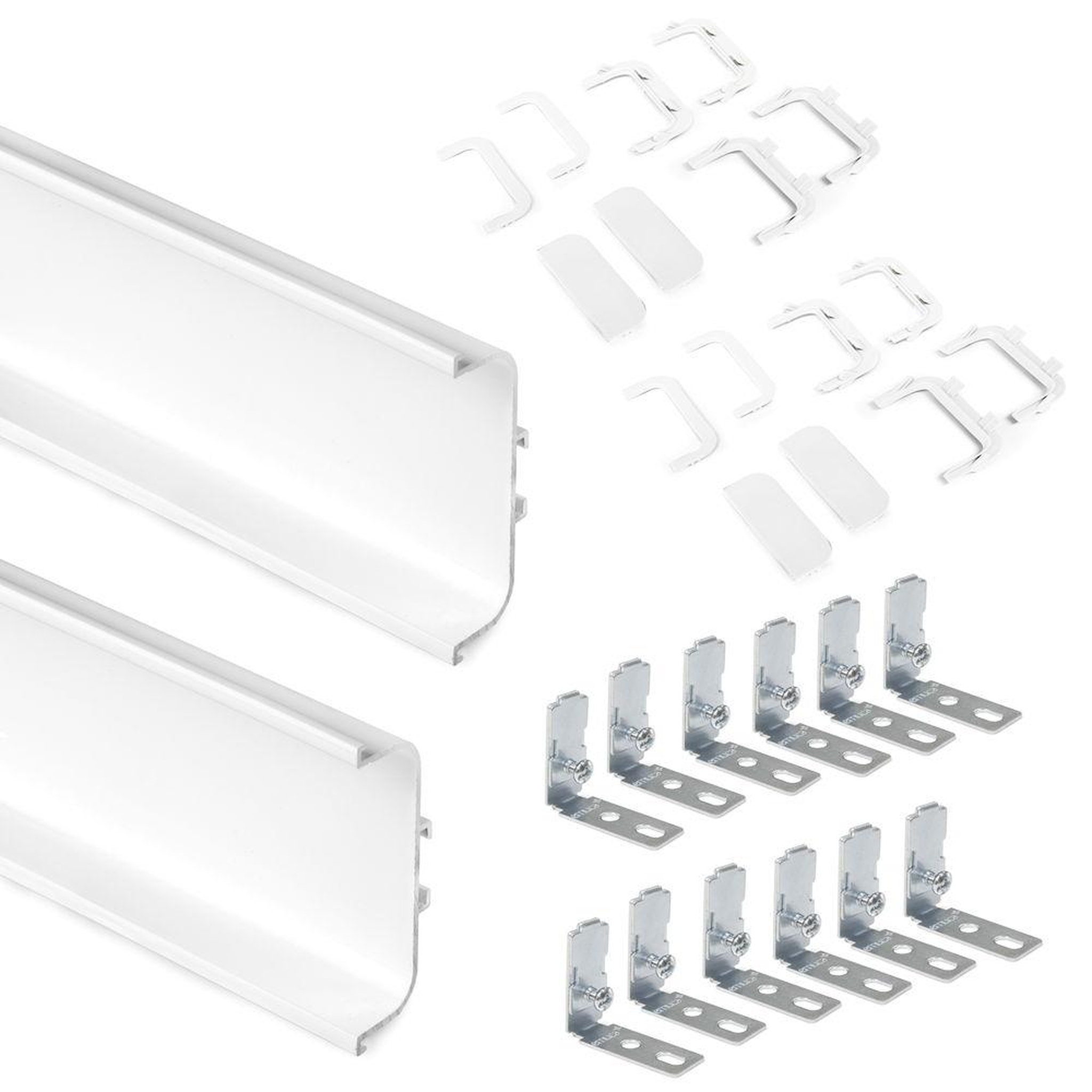 EMUCA SRL Kit Gola à profil central pour meubles de cuisine, Peint en blanc