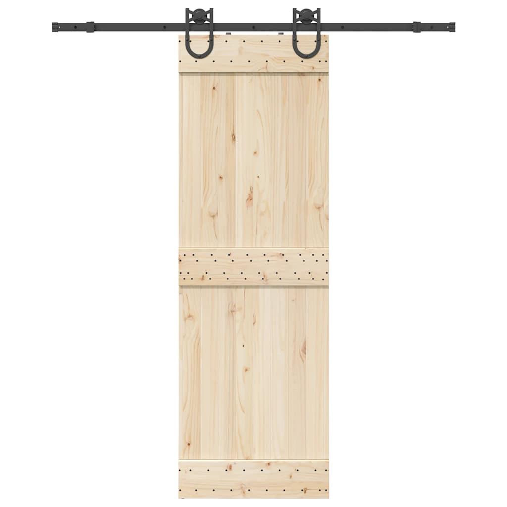 VIDAXL Kit de quincaillerie de porte coulissante 183 cm Acier Noir