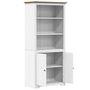 Voir la diapositive 4 : VIDAXL Bibliotheque BODO blanc and marron 82x40x173 cm bois massif pin