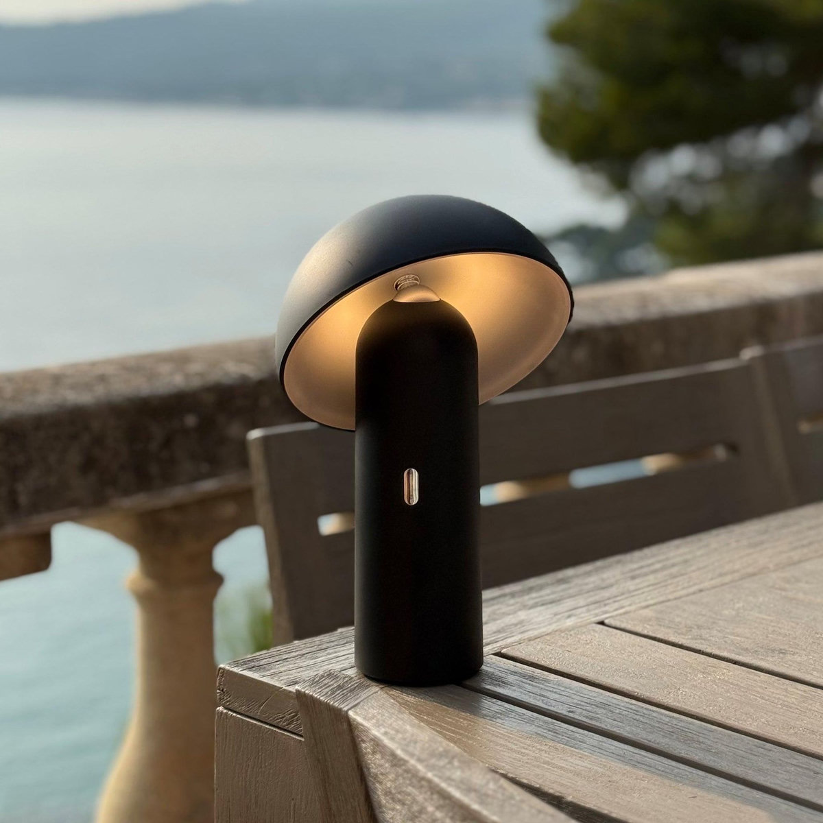 Lumisky Lampe de table sans fil LED TOD Noir Metal H28CM