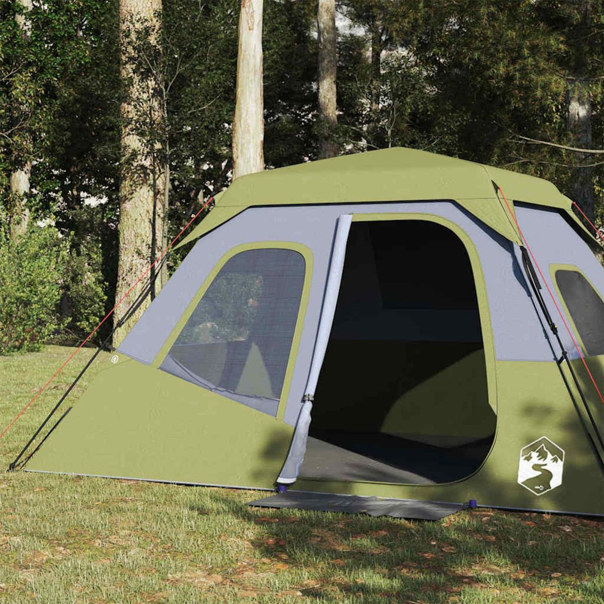 VIDAXL Tente familiale 6 personnes vert liberation rapide impermeable