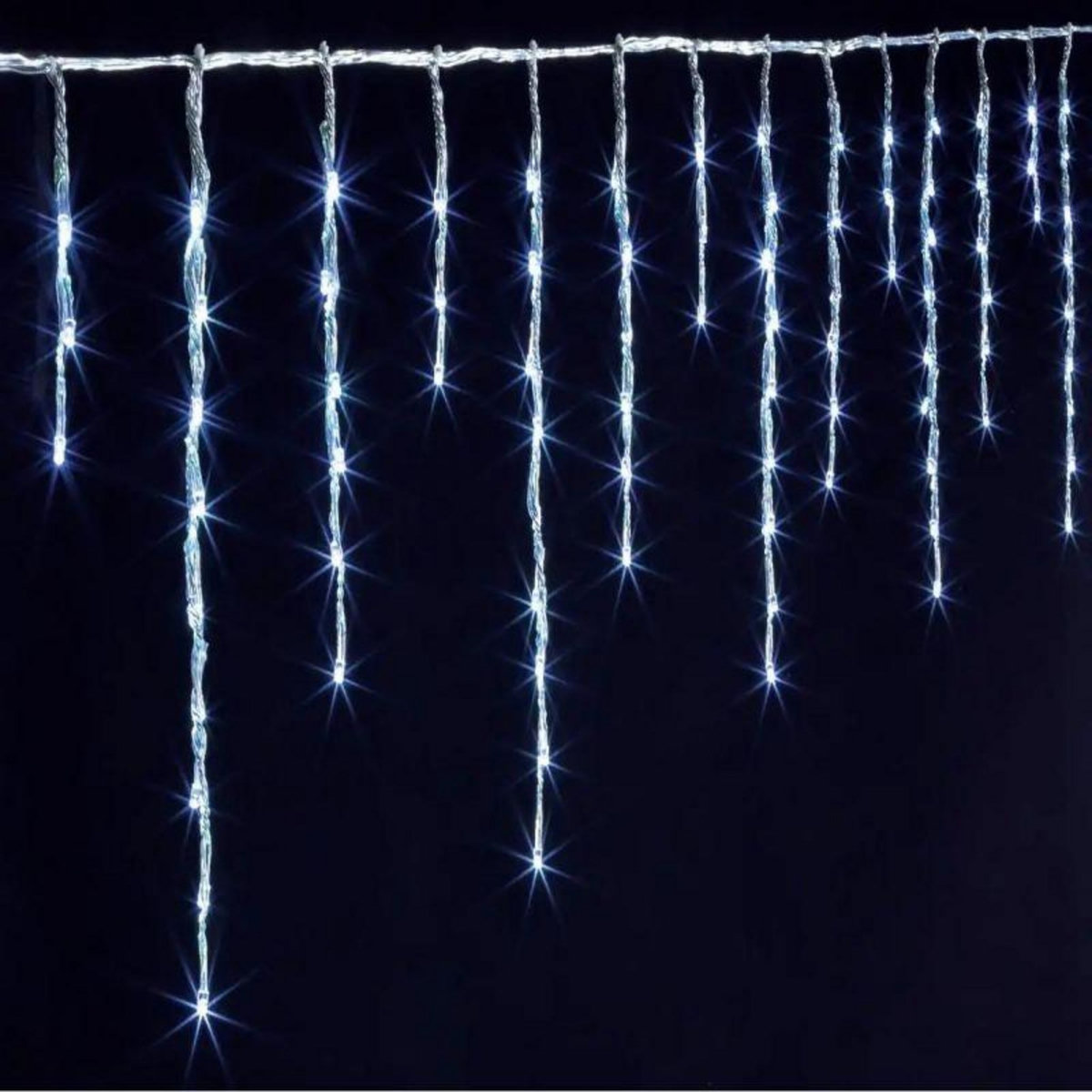 Paris Prix Rideau Lumineux Led  60 Tombées  6m Blanc Froid