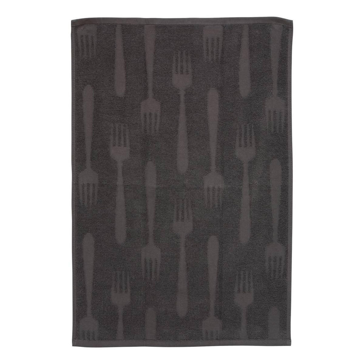 ATMOSPHERA Lot de 2 Torchons de Cuisine  Terry  45x70cm Gris