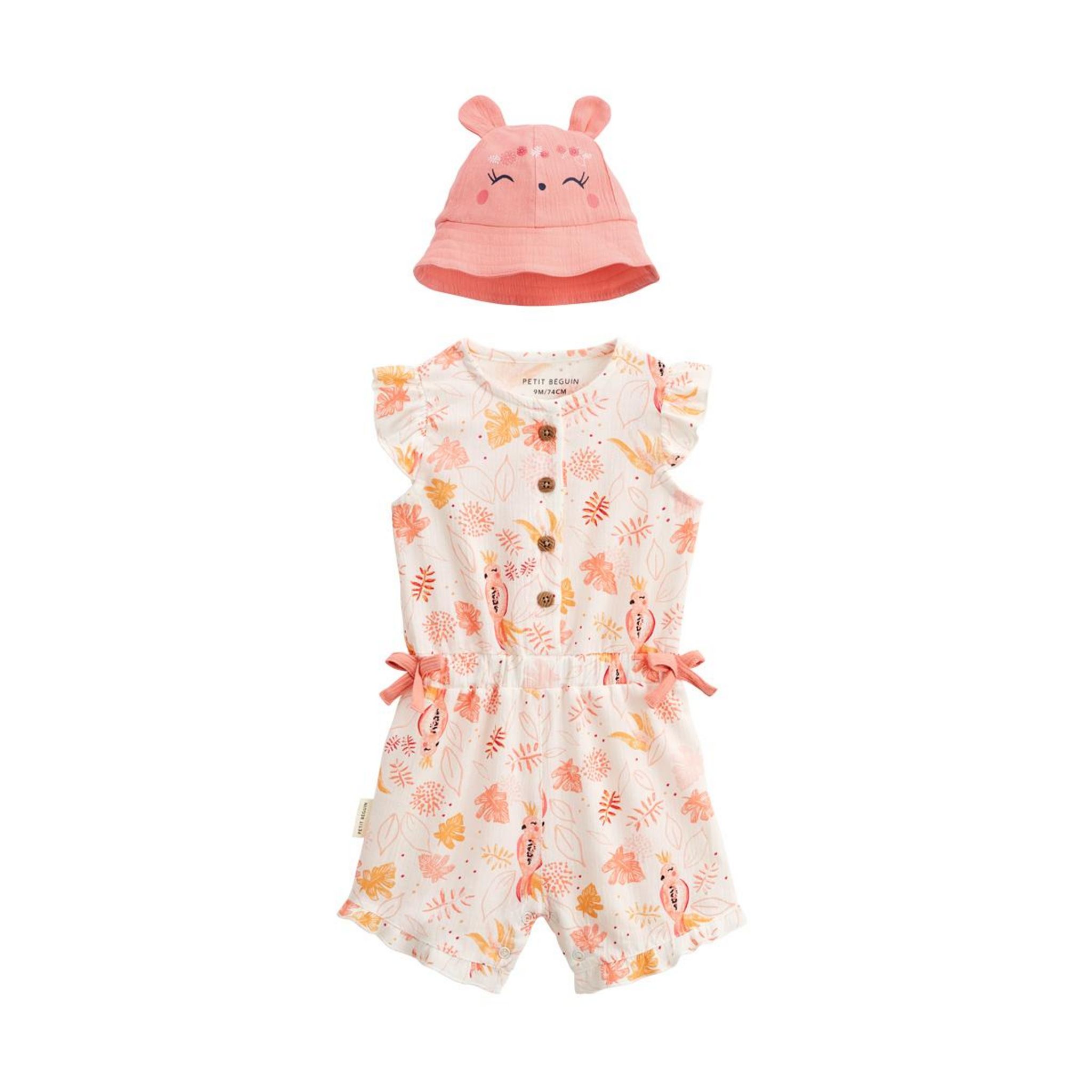 Vêtement Enfant OEKO-TEX Combishort Bébé Petit Béguin Gaze De