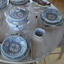 YODECO Lot de 6 assiettes plates Marocain turquoise - D 24 cm