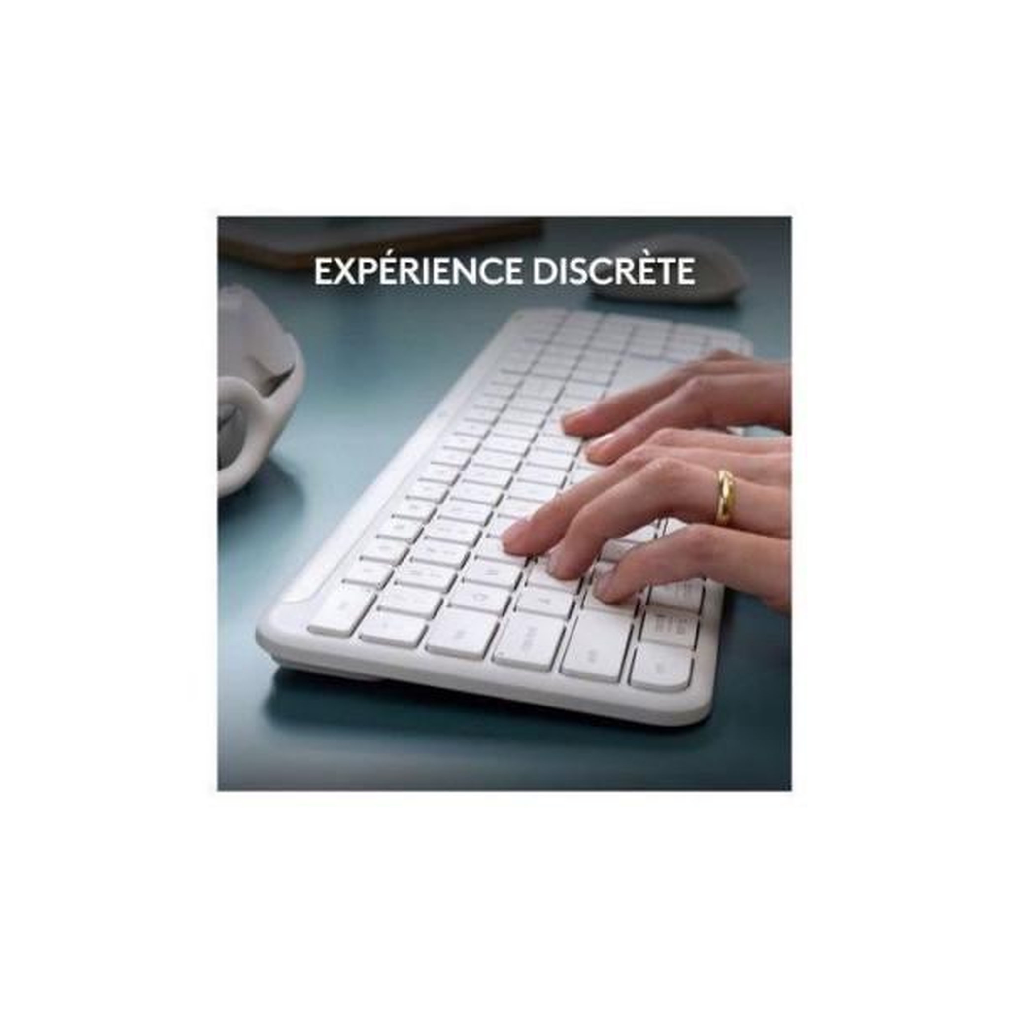 Voir la diapositive 6 : Logitech Clavier + souris mk950 signature slim bluetooth blanc