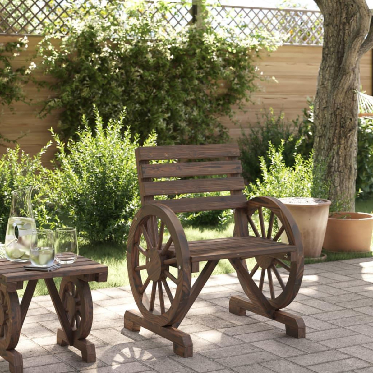 VIDAXL Chaises de jardin Bois de sapin massif