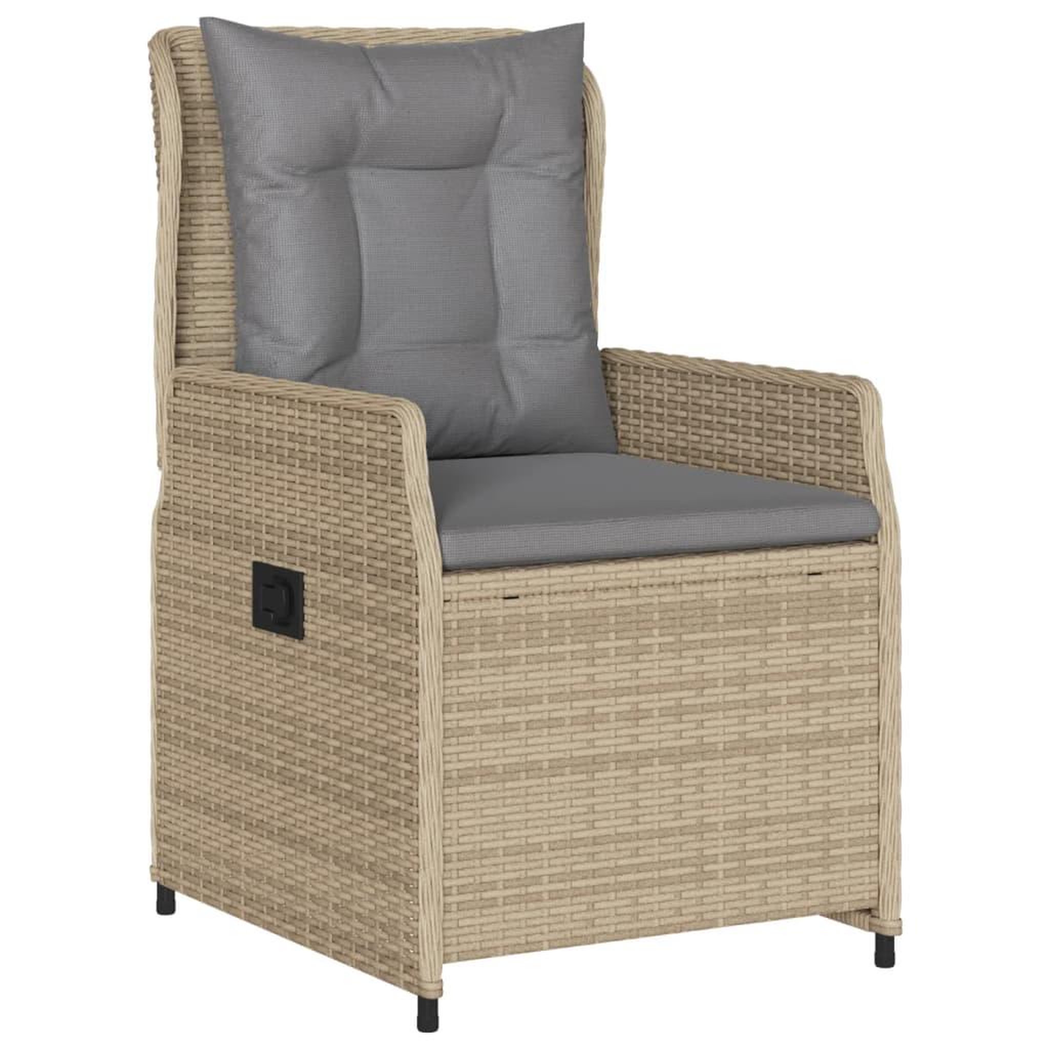 Voir la diapositive 3 : VIDAXL Ensemble a manger de jardin et coussins 7 pcs beige poly rotin
