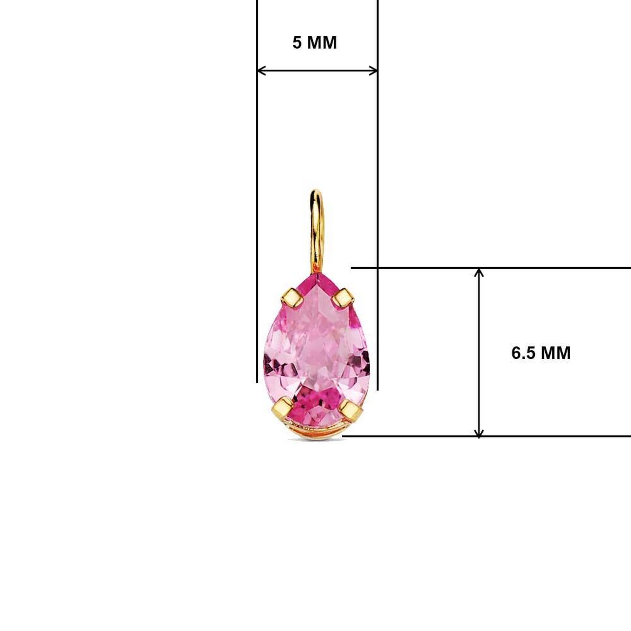 Voir la diapositive 3 : L'ATELIER D'AZUR Collier - Pendentif Or Jaune 18 Carats 750/000 - Zirconium Rose - Chaine Dorée