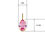 Voir la diapositive 3 : L'ATELIER D'AZUR Collier - Pendentif Or Jaune 18 Carats 750/000 - Zirconium Rose - Chaine Dorée