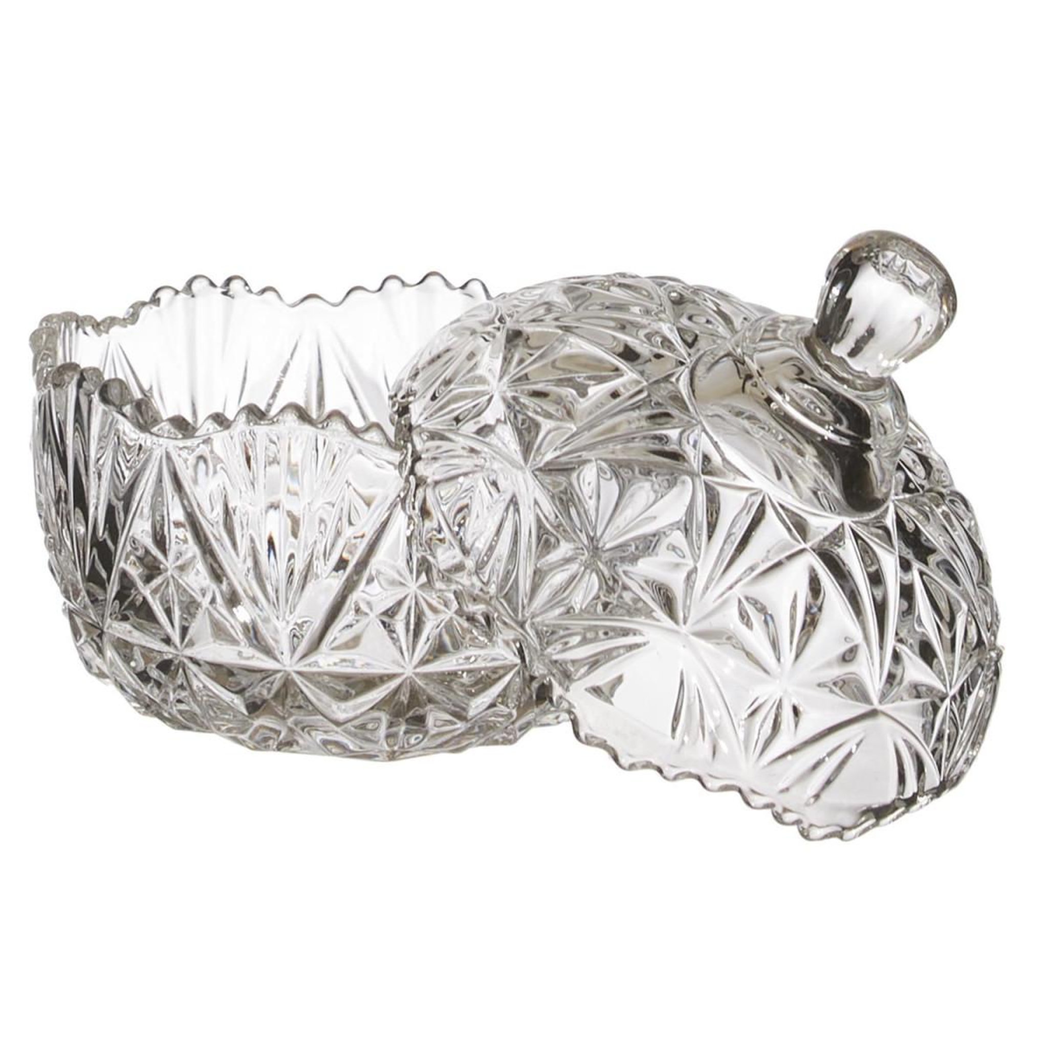Voir la diapositive 4 : Paris Prix Lot de 2 Bonbonnières  Héléana  26cm Transparent