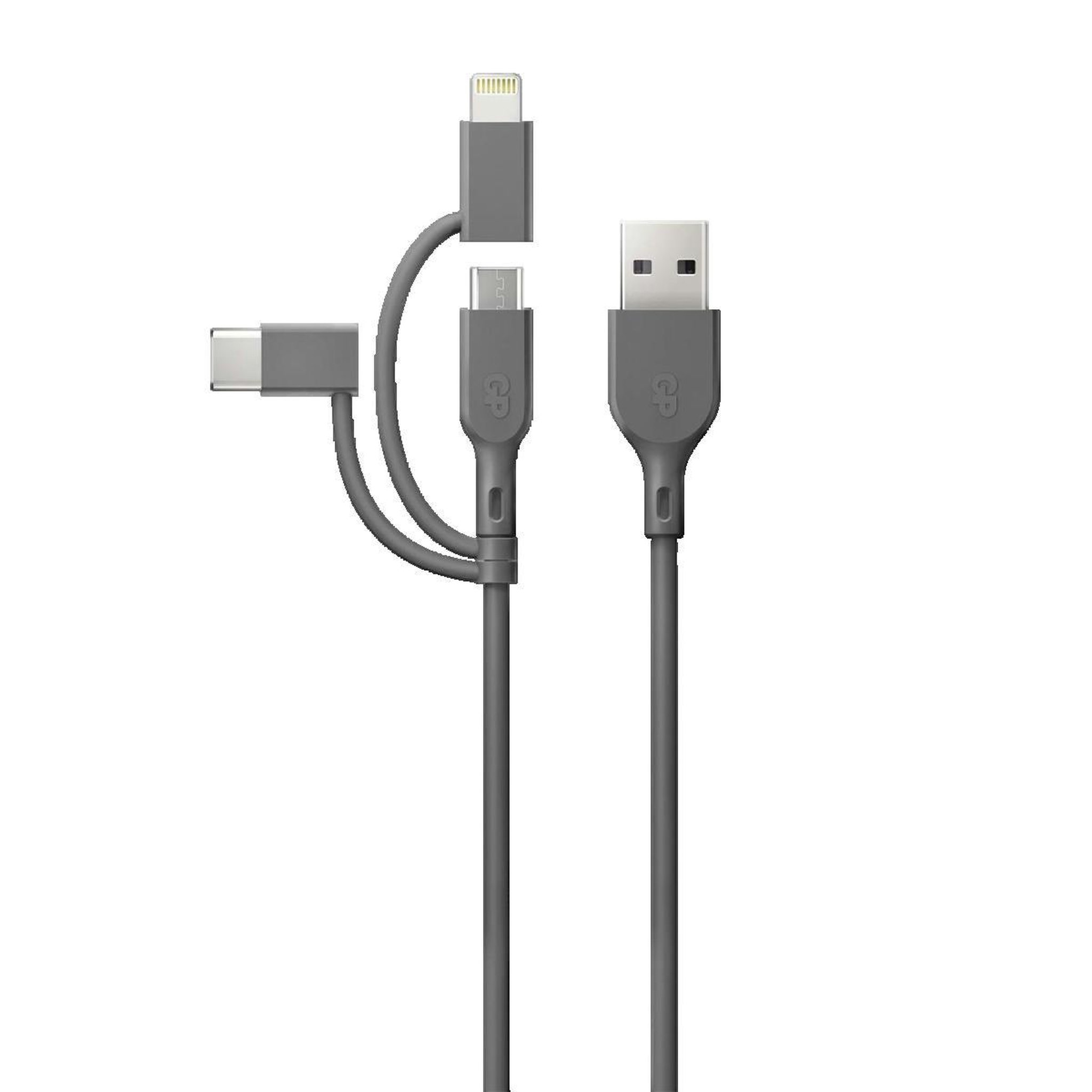 GP BATTERIES Câble USB 3-en-1 GP Batteries CY1N 1 mètre polyvalent