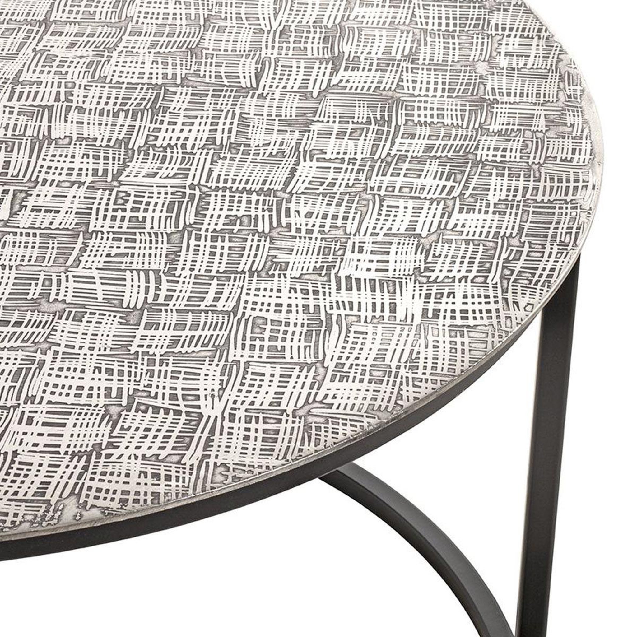 Voir la diapositive 3 : Paris Prix Table basse design  galia  59cm argent & noir