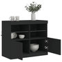 Voir la diapositive 5 : VIDAXL Buffet avec lumières LED noir 81x37x67 cm