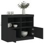 Voir la diapositive 5 : VIDAXL Buffet avec lumières LED noir 81x37x67 cm