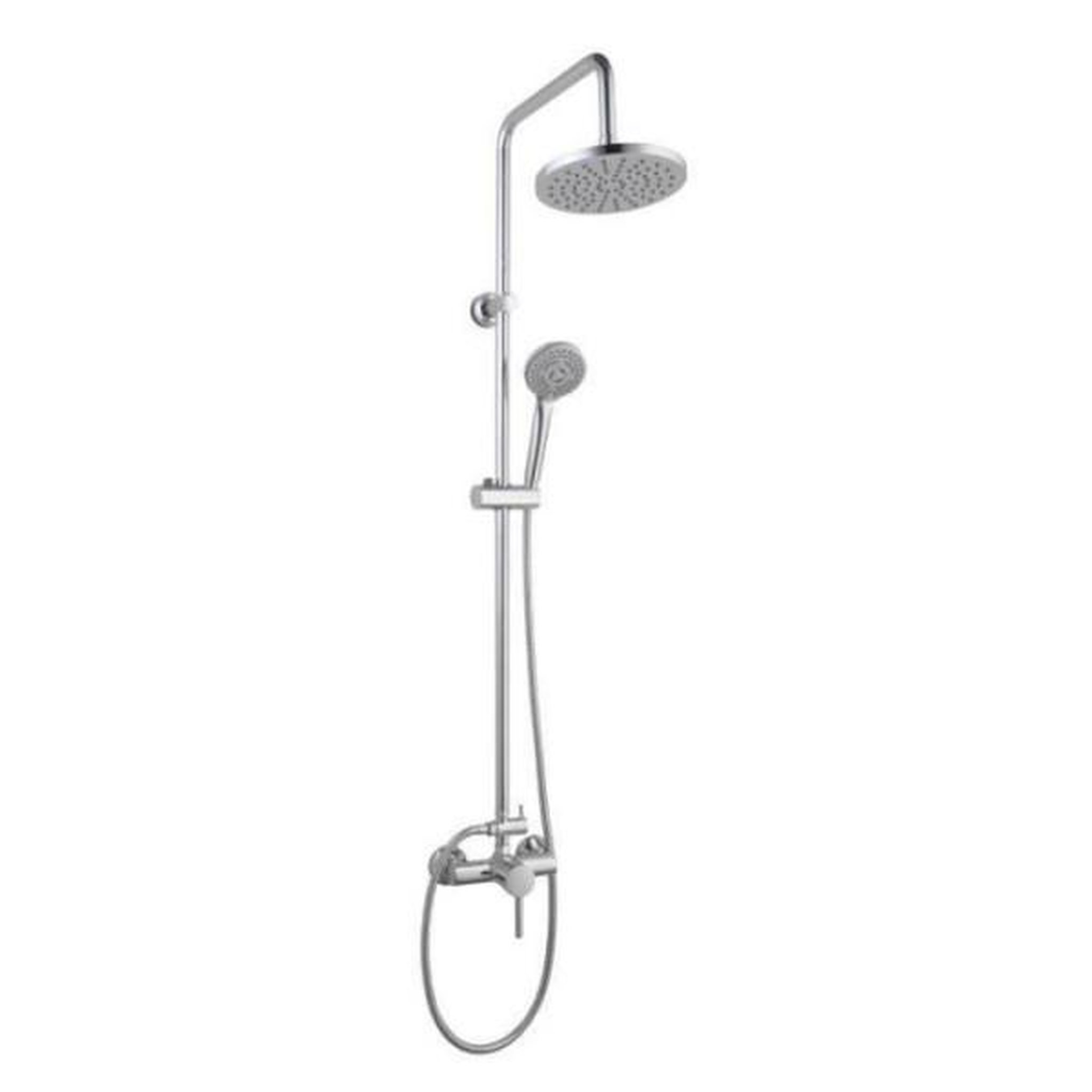 ROUSSEAU Colonne de douche rousseau timaru avec mitigeur mécanique chrome - tete de douche orientable, douchette 3 jets